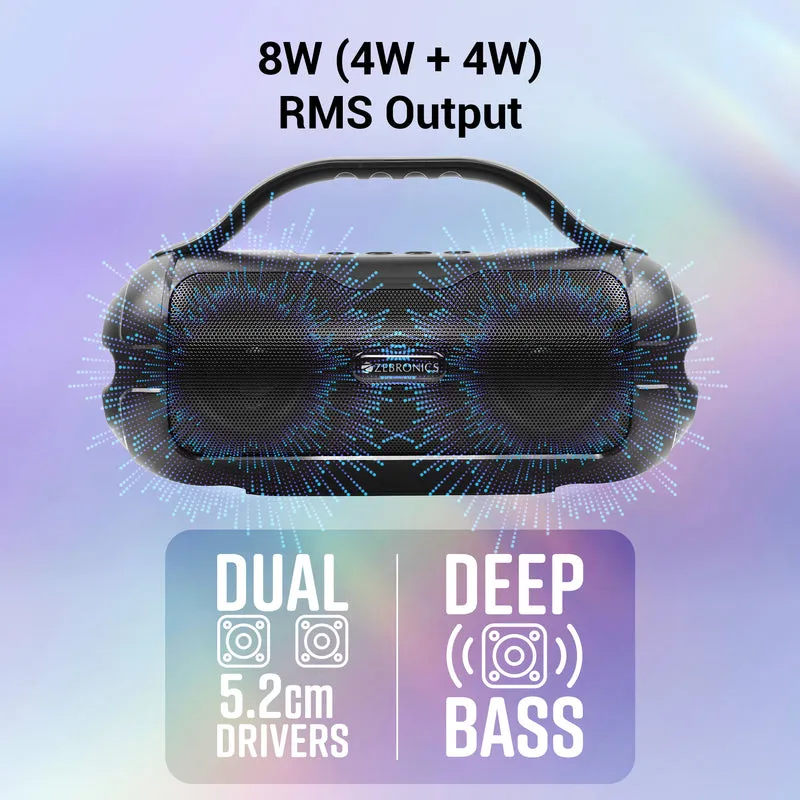 Zebronics Bluetooth Speaker RGB 8w County Plus view 7